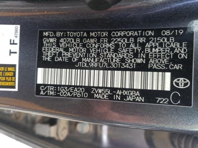 2020 TOYOTA PRIUS LE JTDL9RFU7L3013431