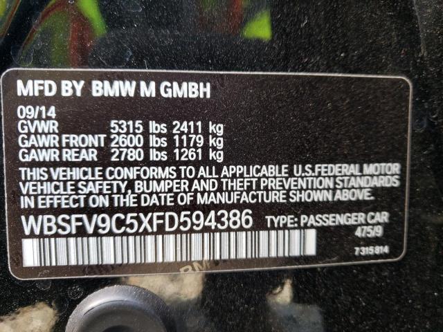 2015 BMW M5 WBSFV9C5XFD594386