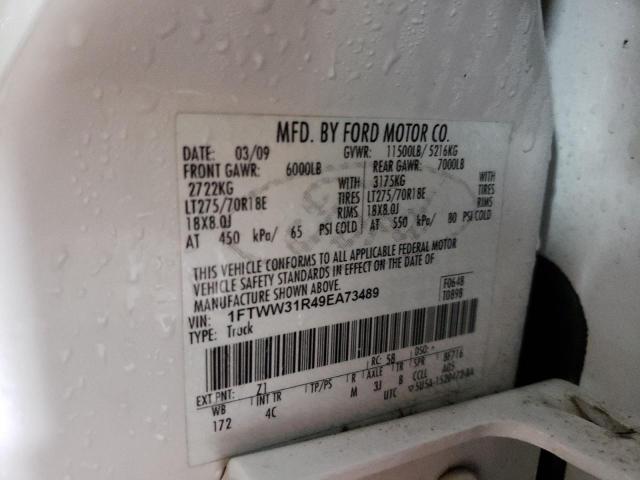 2009 Ford F350 Super Duty VIN: 1FTWW31R49EA73489 Lot: 36456272