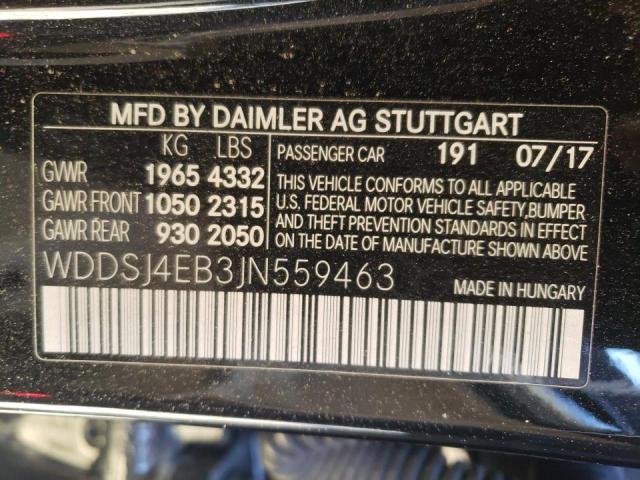 2018 MERCEDES-BENZ CLA250 WDDSJ4EB3JN559463
