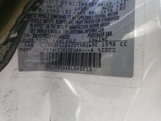 2019 NISSAN KICKS S 3N1CP5CUXKL545233