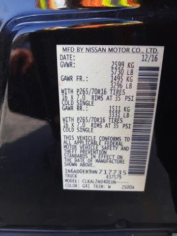 1N6AD0ER9HN717735 Nissan Frontier S 2017. Фото: 9