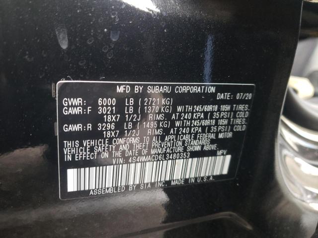 2020 SUBARU ASCENT PRE 4S4WMACD6L3480353