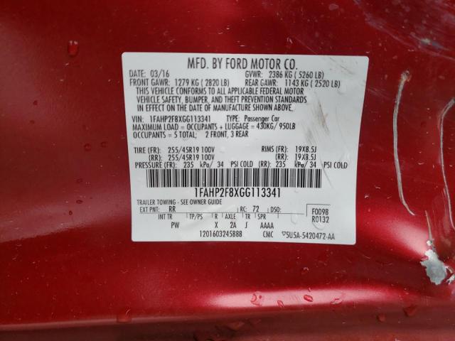 2016 FORD TAURUS LIM 1FAHP2F8XGG113341