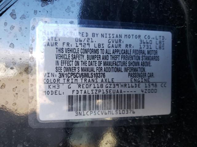 2021 NISSAN KICKS SV 3N1CP5CV6ML510376