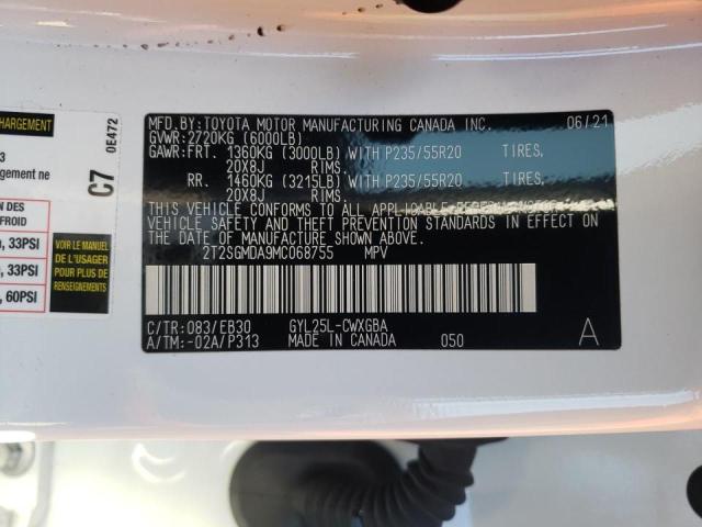 2021 LEXUS RX 450H F- 2T2SGMDA9MC068755