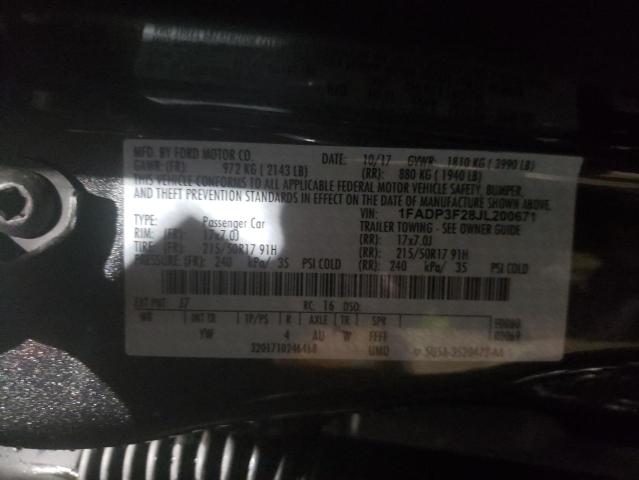 2018 FORD FOCUS SE 1FADP3F28JL200671