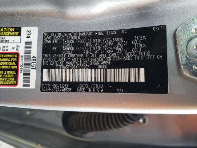 2011 TOYOTA TUNDRA CRE - 5TFHW5F10BX196207