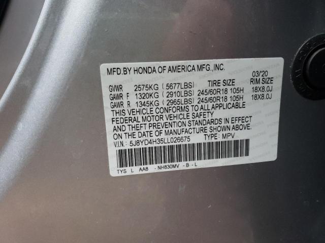 2020 ACURA MDX 5J8YD4H35LL026675
