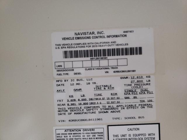 4DRBUC8NXLB611981 Ic Corporation 3000 2020. Фото: 9