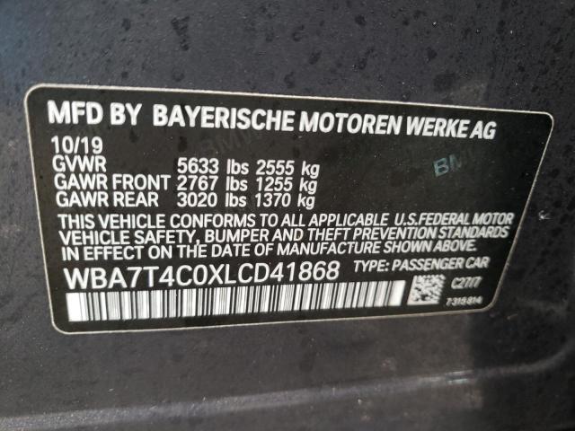 2020 BMW 740 XI WBA7T4C0XLCD41868
