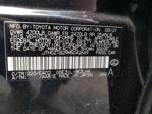 2021 LEXUS IS 350 F-S JTHGZ1B29M5042649