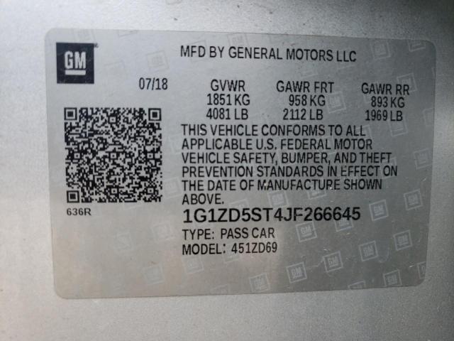 2018 CHEVROLET MALIBU LT 1G1ZD5ST4JF266645