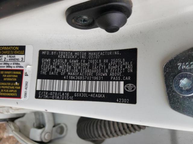 4T1BK36B57U219631 Toyota Avalon Xl 2007. Фото: 9