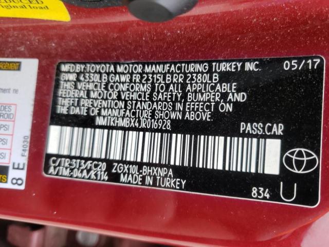 2018 TOYOTA CHR NMTKHMBX4JR016928