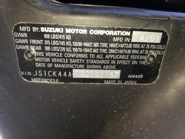 2009 SUZUKI AN400 JS1CK44A192100167