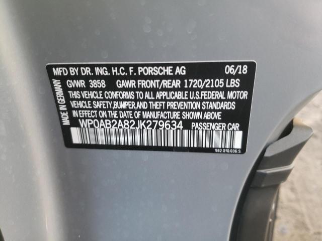 2018 PORSCHE CAYMAN S WP0AB2A82JK279634