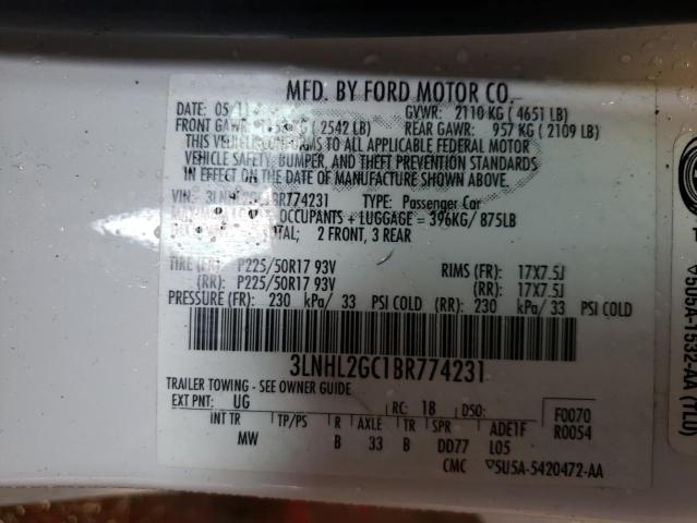 2011 LINCOLN MKZ - 3LNHL2GC1BR774231