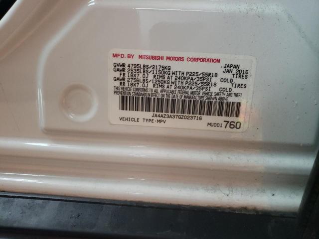 2016 MITSUBISHI OUTLANDER JA4AZ3A37GZ023716