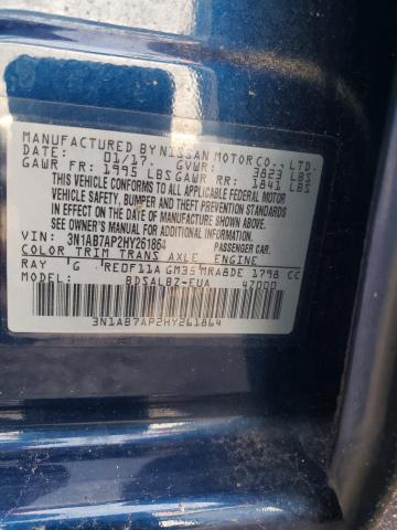 2017 NISSAN SENTRA S 3N1AB7AP2HY261864