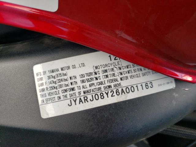 2006 YAMAHA FZ6 SC JYARJ08Y26A001163