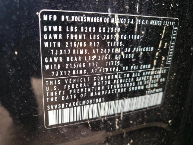 2020 VOLKSWAGEN TIGUAN SE 3VV3B7AX0LM081001