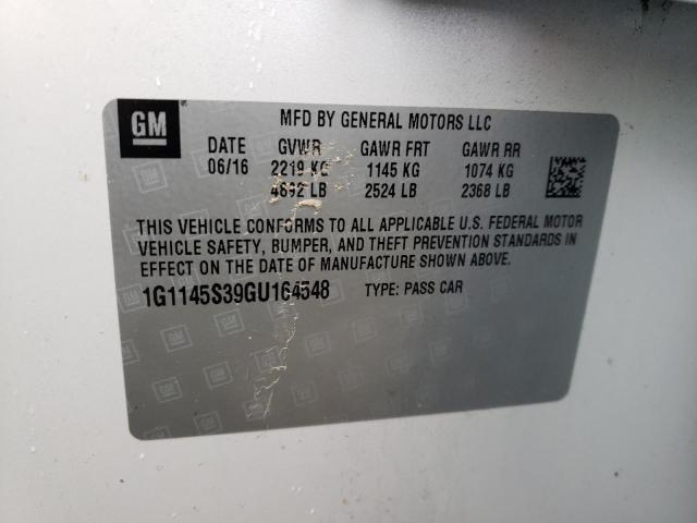 1G1145S39GU164548 Chevrolet Impala Ltz 2016. Фото: 9