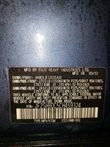 JF2SHBDC5CH459324 Subaru Forester 2 2012. Фото: 9