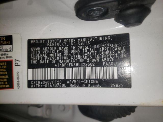 4T1BF1FK6HU328562 Toyota Camry Le 2017. Фото: 9