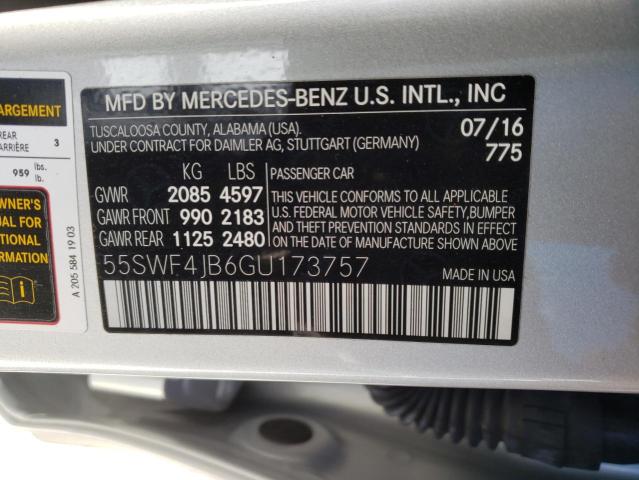 2016 MERCEDES-BENZ C 300 55SWF4JB6GU173757