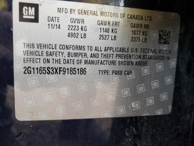 2015 CHEVROLET IMPALA LTZ - 2G1165S3XF9185186