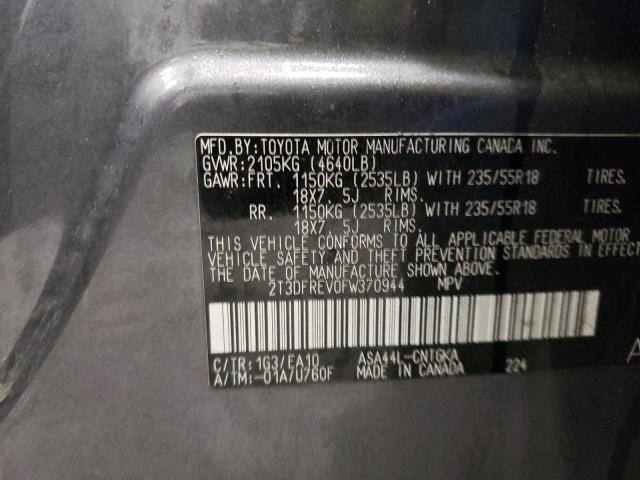 2015 TOYOTA RAV4 LE AW 2T3DFREV0FW370944