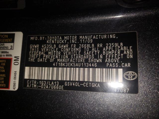4T1BK3EK5AU113446 Toyota Camry Se 2010. Фото: 9