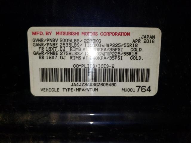 MITSUBISHI OUTLANDER 2016 BLUE Photo 10