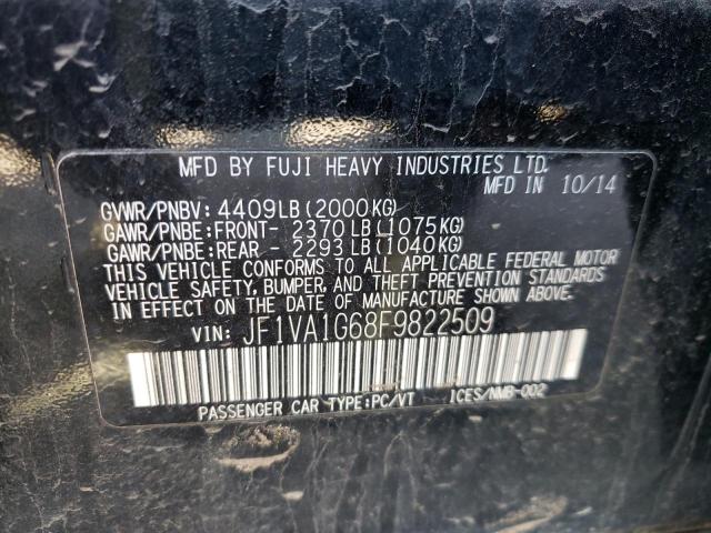 2015 SUBARU WRX LIMITE JF1VA1G68F9822509