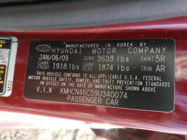 KMHCN46C59U340074 Hyundai Accent Gls 2009. Фото: 9