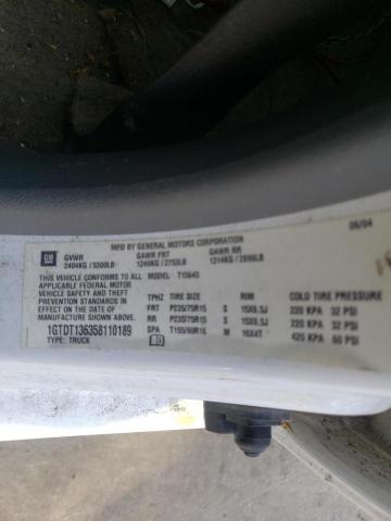 GMC CANYON 2005 WHITE Photo 10