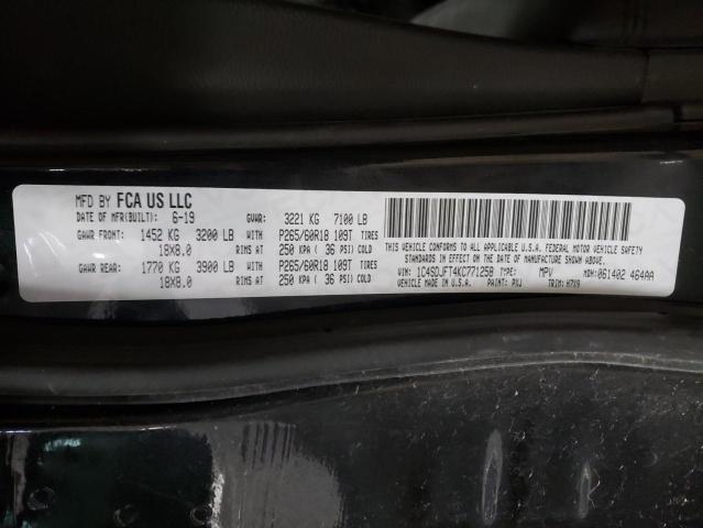 2019 DODGE DURANGO SS 1C4SDJFT4KC771258