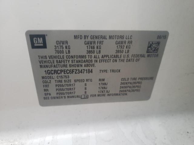2015 CHEVROLET SILVRDO LT 1GCRCPEC6FZ347184