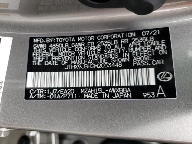 2021 LEXUS UX 250H JTHX9JBH2M2053448