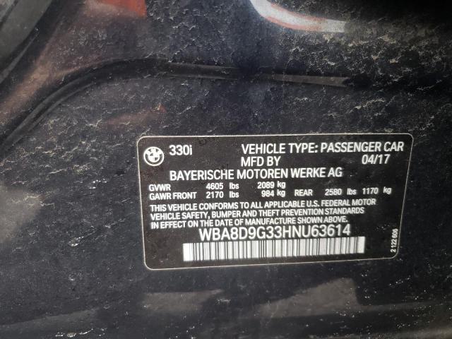 2017 BMW 330 XI WBA8D9G33HNU63614
