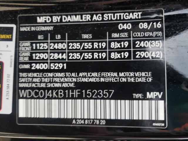 2017 MERCEDES-BENZ GLC COUPE WDC0J4KB1HF152357