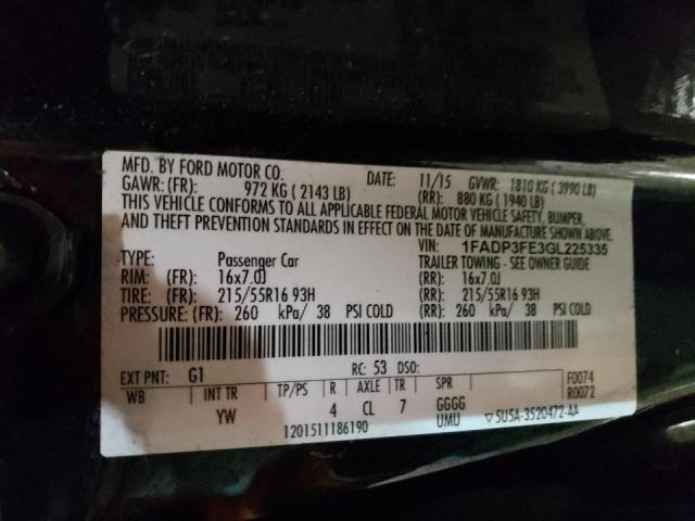 2016 FORD FOCUS SE 1FADP3FE3GL225335