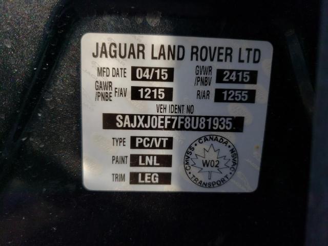 2015 JAGUAR XF SAJXJ0EF7F8U81935