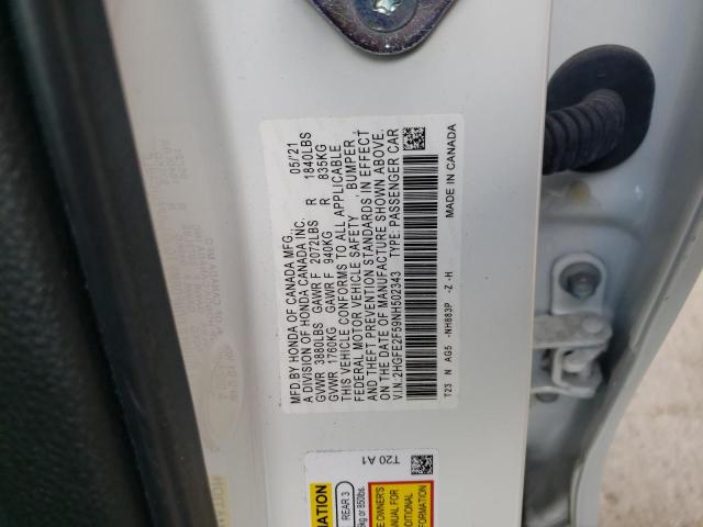 2022 HONDA CIVIC SPOR 2HGFE2F59NH502343