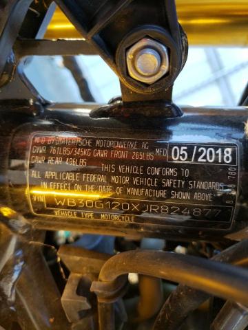 2018 BMW G310 GS WB30G120XJR824877