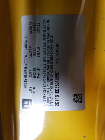 2G1FB1ED3B9126957 Chevrolet Camaro Lt 2011. Фото: 9