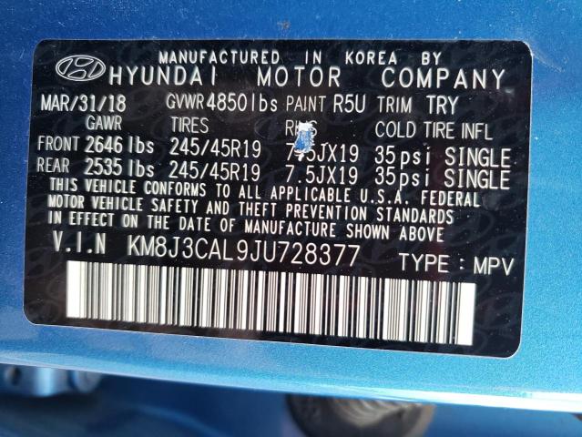 2018 HYUNDAI TUCSON SPO KM8J3CAL9JU728377