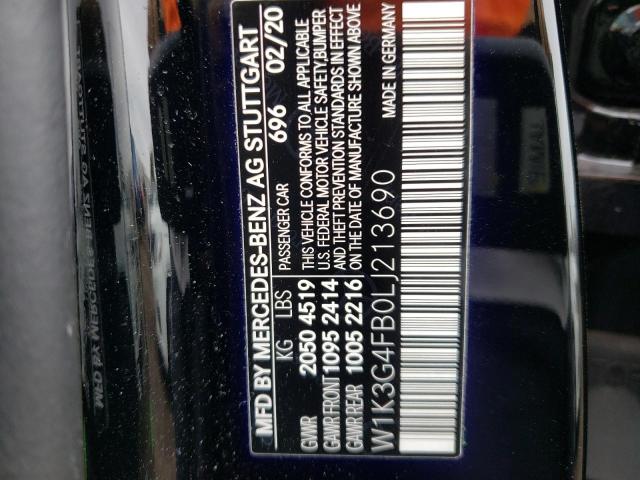 2020 MERCEDES-BENZ A 220 4MAT W1K3G4FB0LJ213690