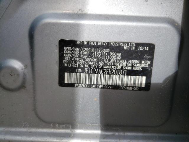 JF1GPAA62FH201871 Subaru Impreza 2015. Фото: 9